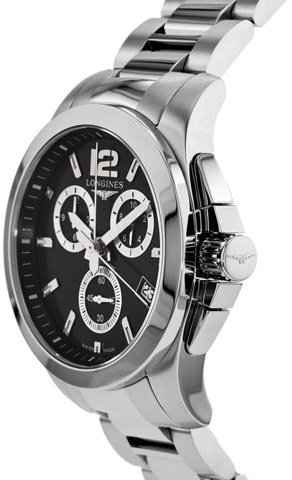 Longines Conquest Black Dial Men's Watch L3.660.4.56.6