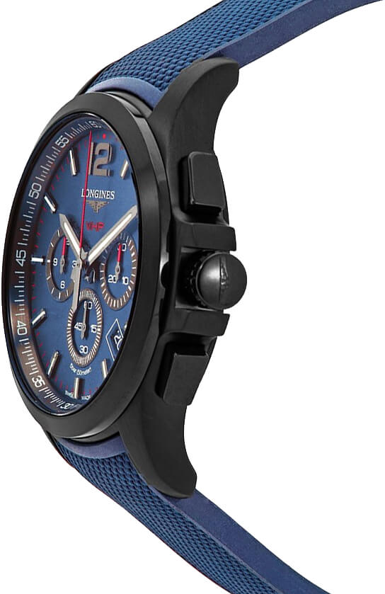 Longines Conquest V.H.P. Blue Rubber Strap Men's Watch L3.727.2.96.9