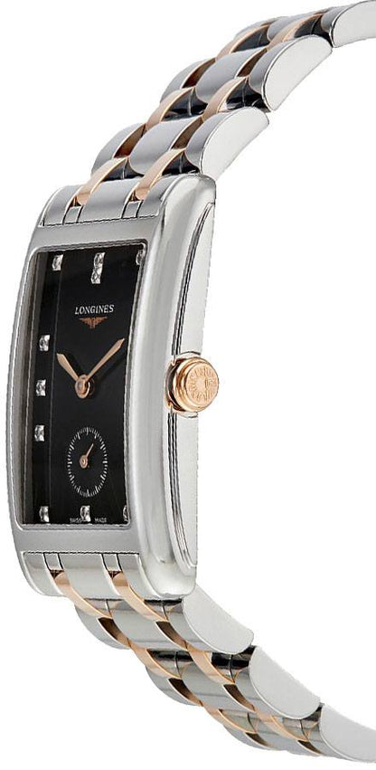 Longines DolceVita Black Diamond Dial Two-tone Women's Watch L5.512.5.57.7