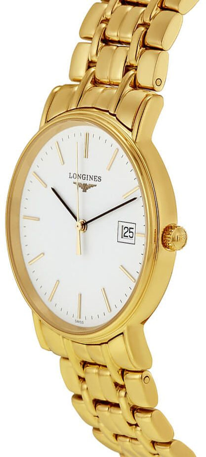 Longines La Grande Classique Presence White Dial 33mm Gold Watch L4.720.2.12.8