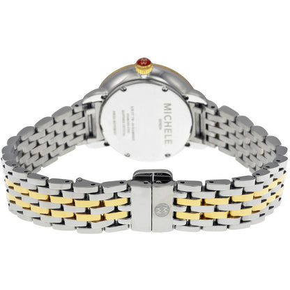 Michele Serein 12 Pearl White Dial Yellow Gold & Diamond Ladies Watch MWW21E000007