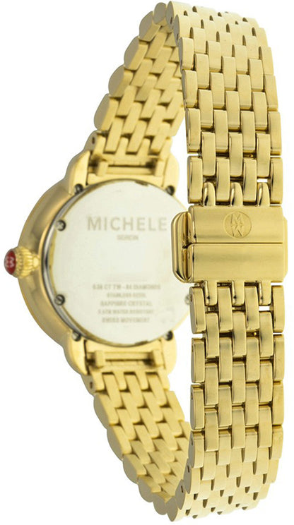 Michele Serein 12 Pearl White Dial & Gold Ladies Watch MWW21E000013