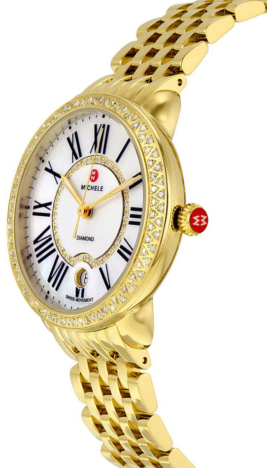 Michele Serein 16 Gold Diamond Womens Watch MWW21B000031