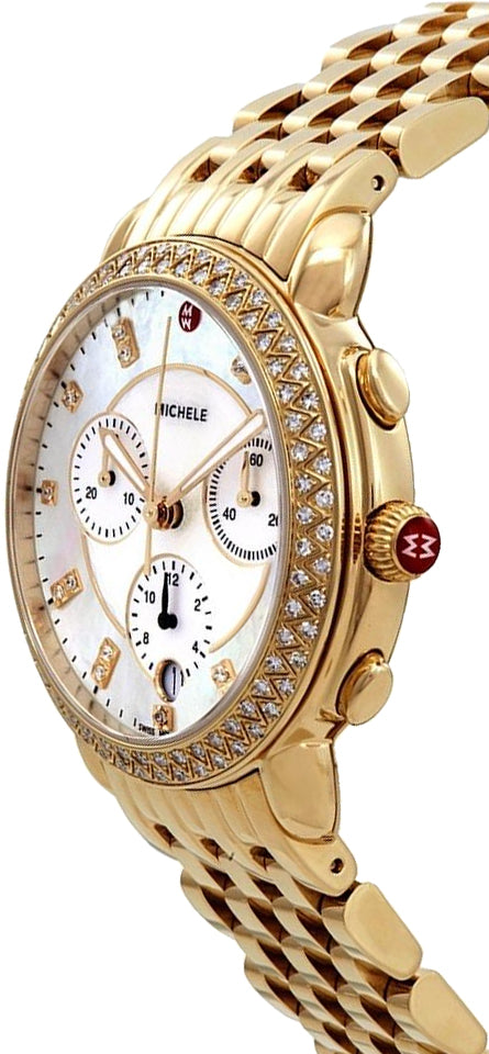 Michele Sidney Gold Diamonds Women's Watch MWW30A000008