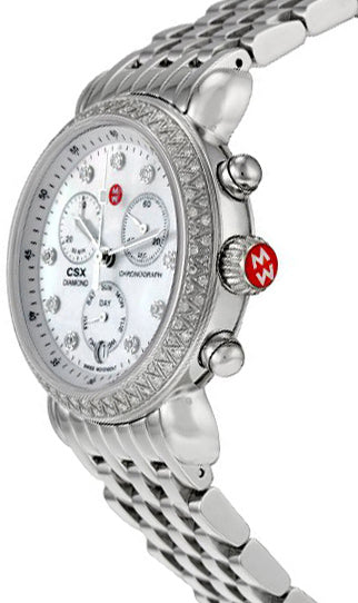 Michele Signature CSX-36 Diamond & Pearl White Dial Ladies Watch MWW03M000114