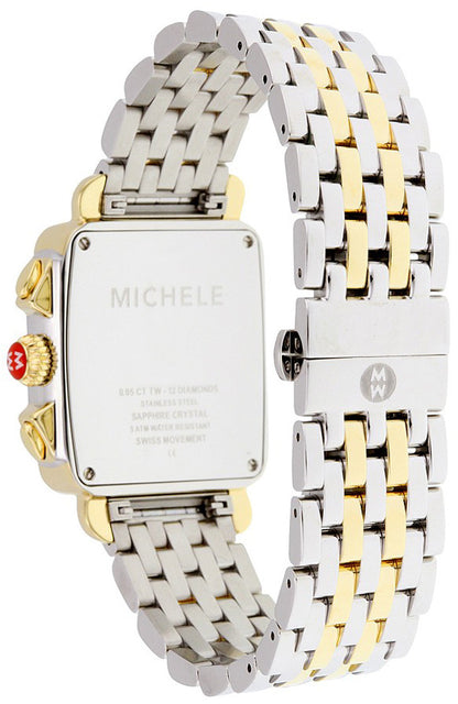 Michele Deco Pearl White & Diamond Dial Chronograph Ladies Watch MWW06P000122
