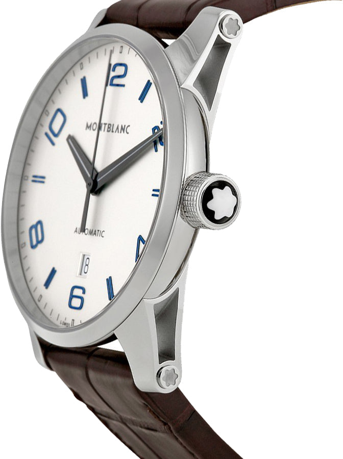 MontBlanc TimeWalker Date Silver Dial Men's Dress Watch 110338