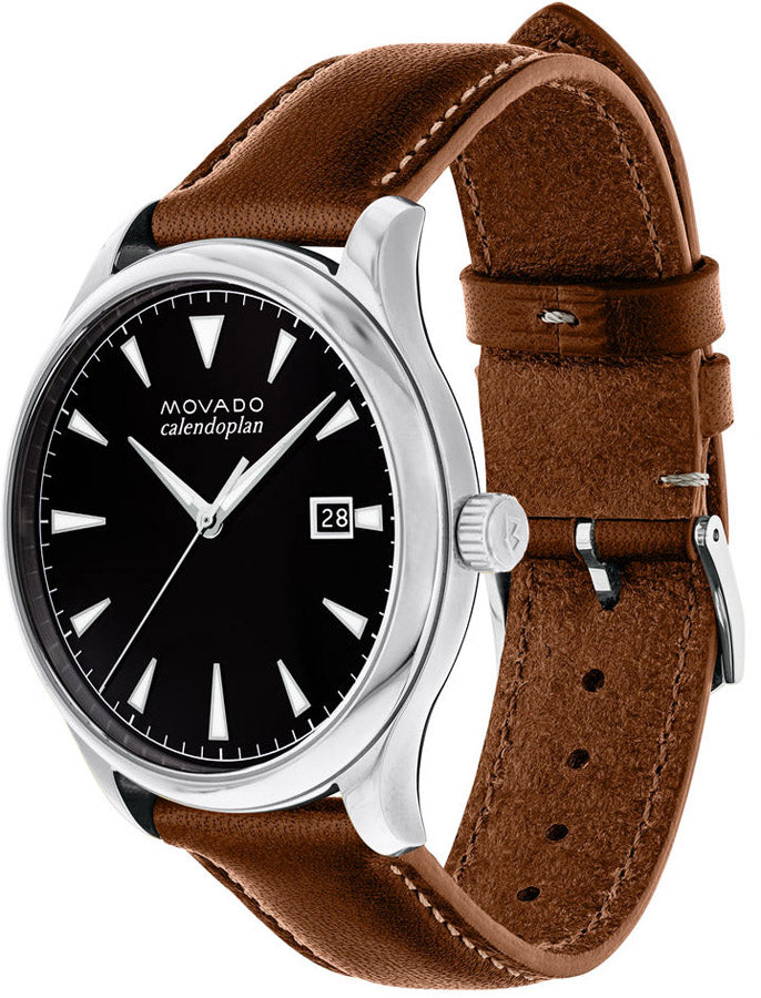Movado Heritage Series Calendoplan Black Dial Men's Watch 3650001