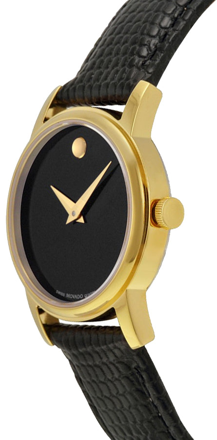 Movado Museum Black Dial & Yellow Gold Women's Watch 2100006