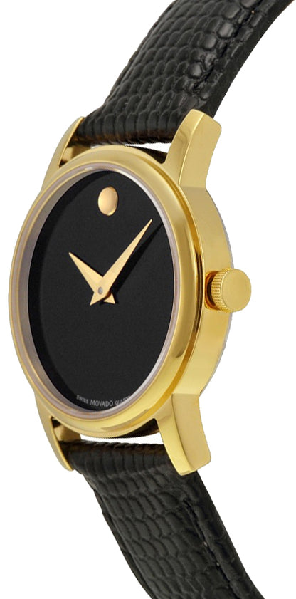Movado Museum Black Dial & Yellow Gold Women's Watch 2100006