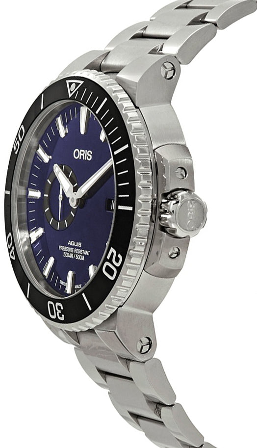 Oris Aquis Small Second, Date Blue Dial Diving Watch 74377334135MB