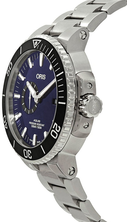 Oris Aquis Small Second, Date Blue Dial Diving Watch 74377334135MB