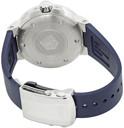 Oris Aquis Small Second, Date Blue Rubber Strap Men's Watch 74377334135RS-BLUE