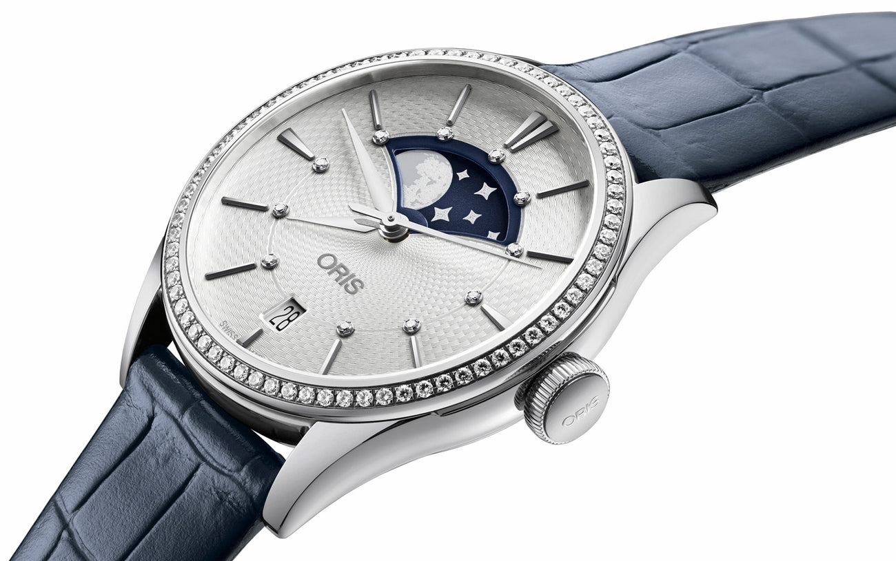 Oris Artelier Grande Lune, Date Diamonds 76377234951LS-Blue