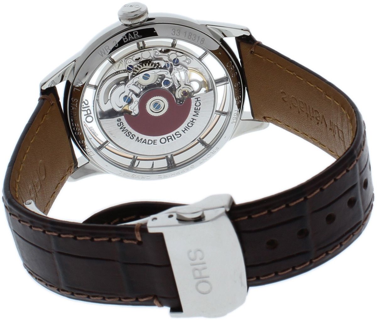 Oris Artelier Skeleton 73476846351LS-BROWN