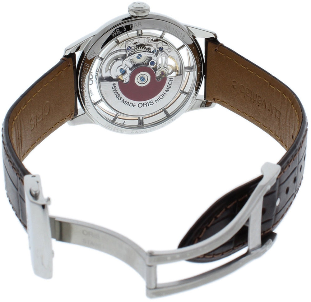 Oris Artelier Skeleton 73476846351LS-BROWN