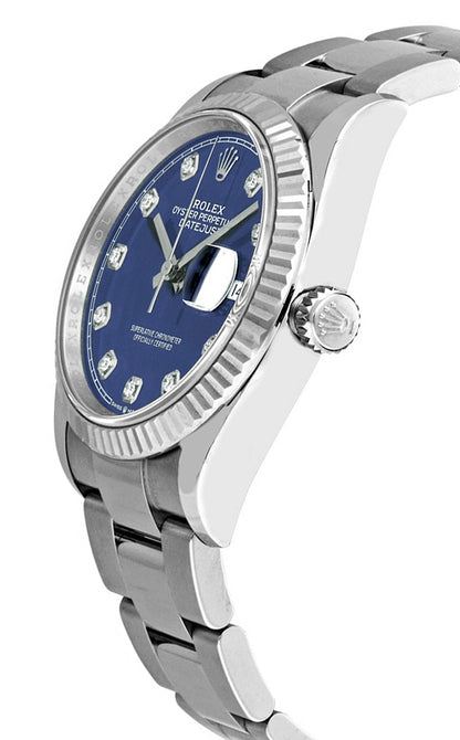 Rolex Datejust 36 Blue Dial Set with Diamonds Luxury Watch 126234