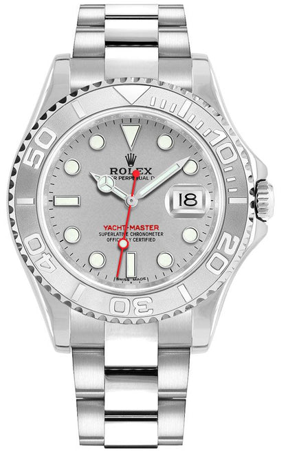Rolex Yacht-Master 40 Platinum Dial Chronometer Men's Watch 16622