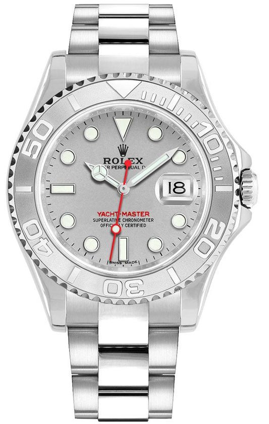 Rolex Yacht-Master 40 Platinum Dial Chronometer Men's Watch 16622