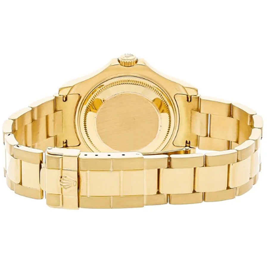 Rolex Yacht-Master 35 18k Yellow Gold Blue Dial Unisex Watch 68628