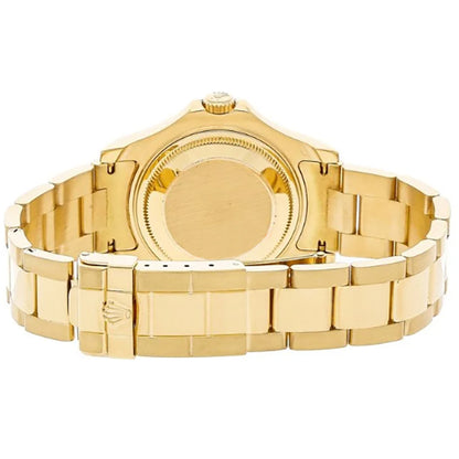 Rolex Yacht-Master 35 18k Yellow Gold Blue Dial Unisex Watch 68628
