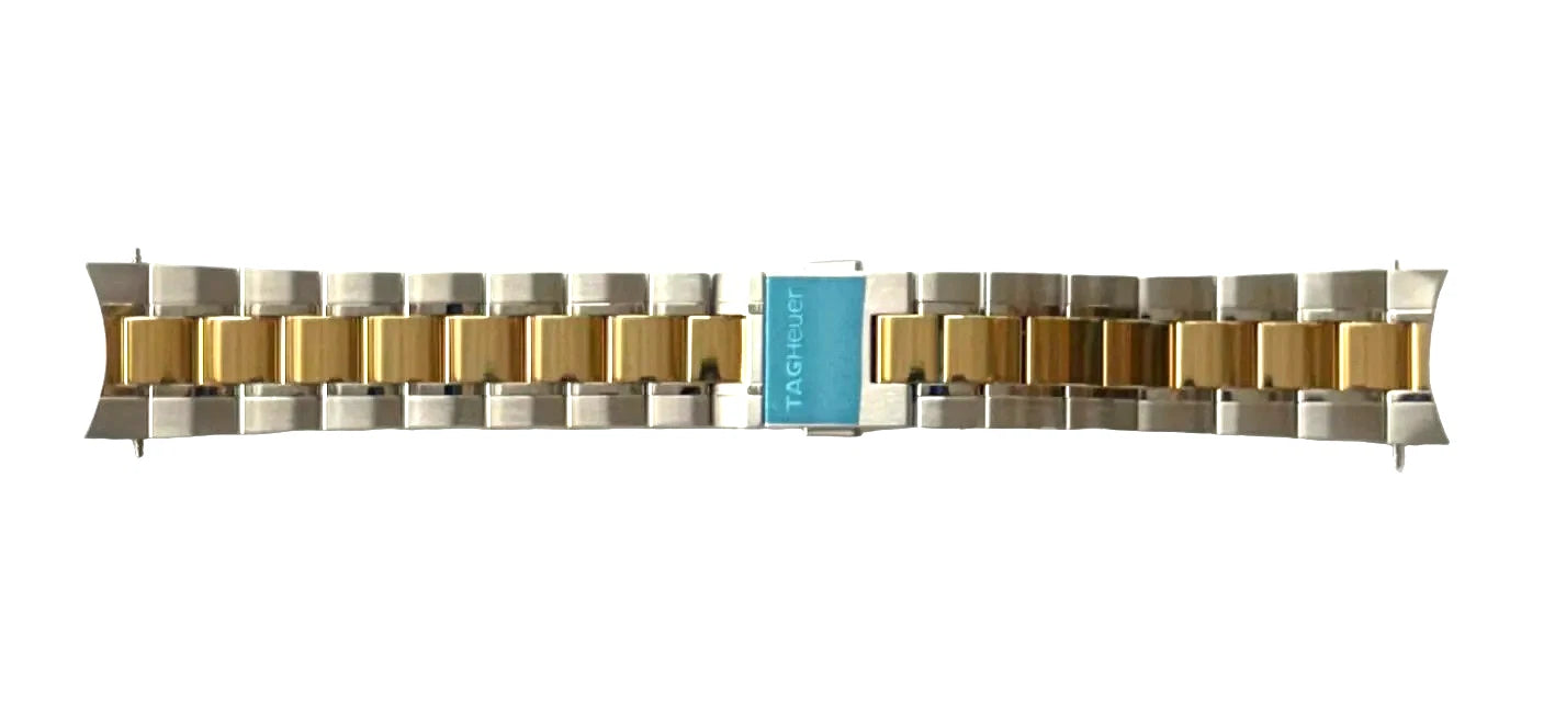 Tag Heuer Carrera 19mm Inlet Gold & Stainless Steel OEM Watch Bracelet BD0788