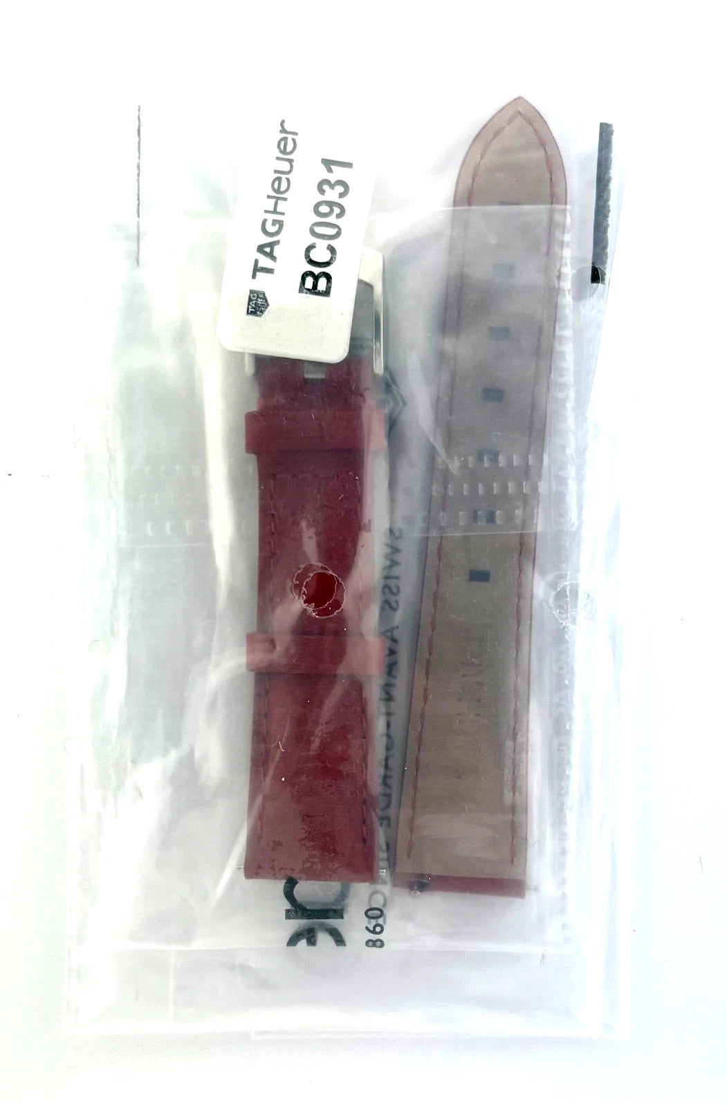 Tag Heuer Formula 1 18mm Red Leather Strap BC0931