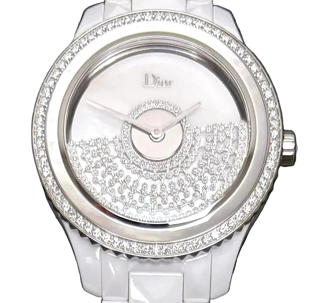 Christian Dior VIII Grand Bal White Pearl & Diamond Women's Luxury Watch CD124BE4C001