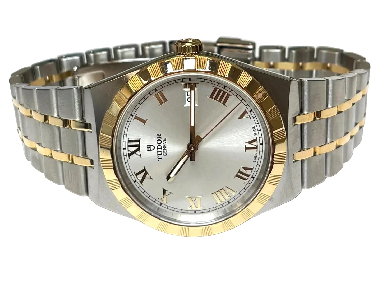 Tudor Royal Silver Sunray Dial Two-Tone Men's Watch M28503-0001