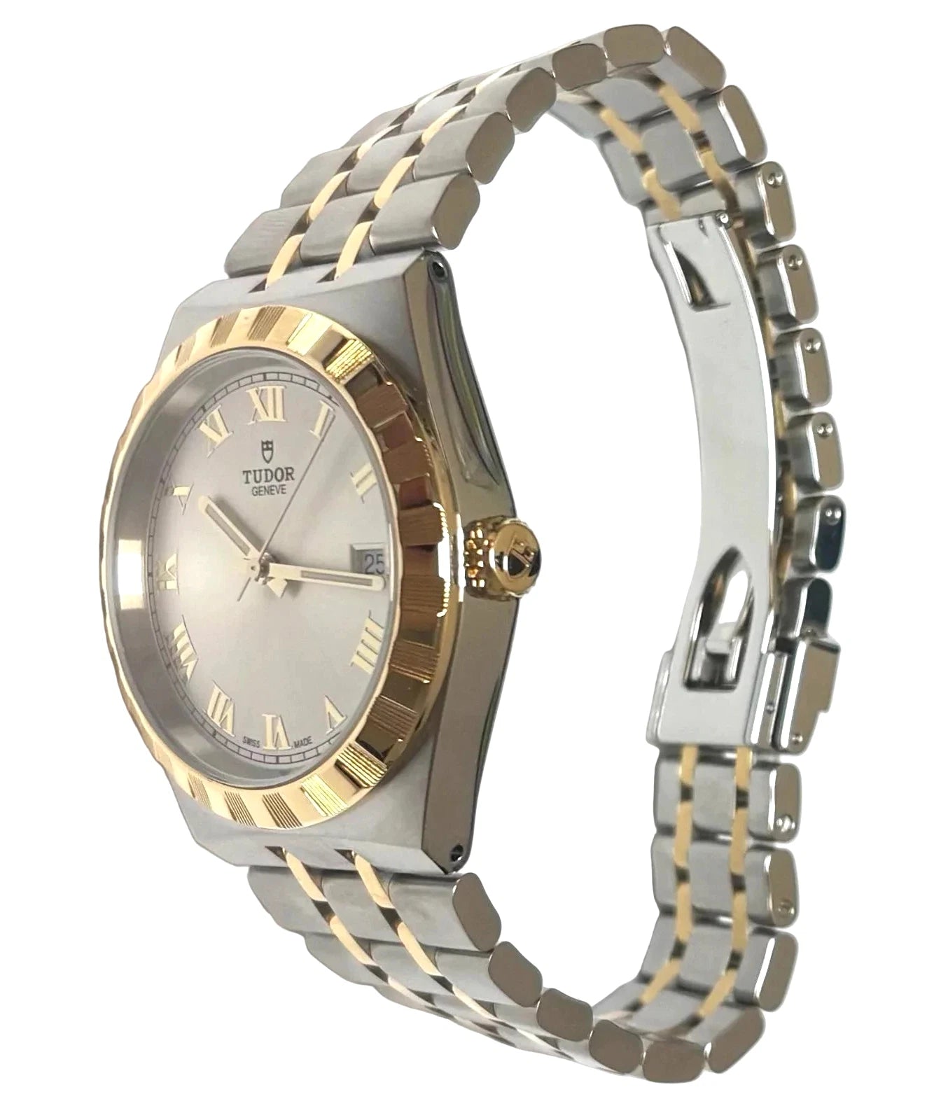 Tudor Royal Silver Sunray Dial Two-Tone Men's Watch M28503-0001