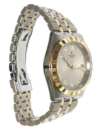 Tudor Royal Silver Sunray Dial Two-Tone Men's Watch M28503-0001