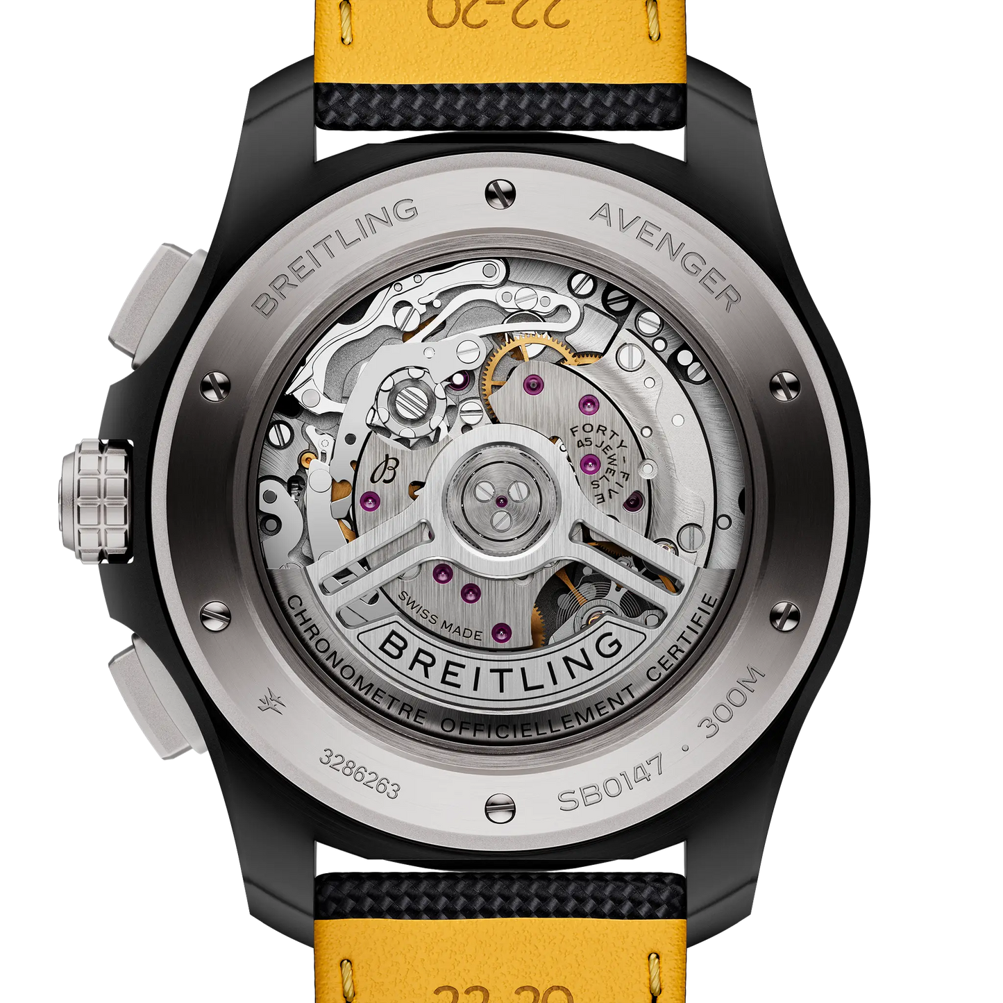 Breitling Avenger B01 Chronograph 44 Night Mission Yellow Men's Watch SB0147101I1X2