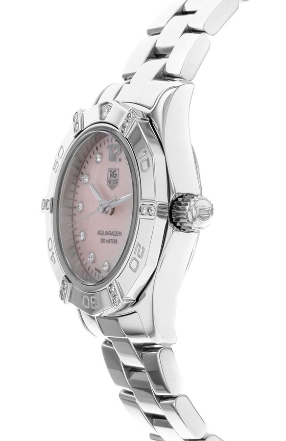 Tag Heuer Aquaracer Pink Pearl & Diamond Dial Ladies Watch WAF141H.BA0813