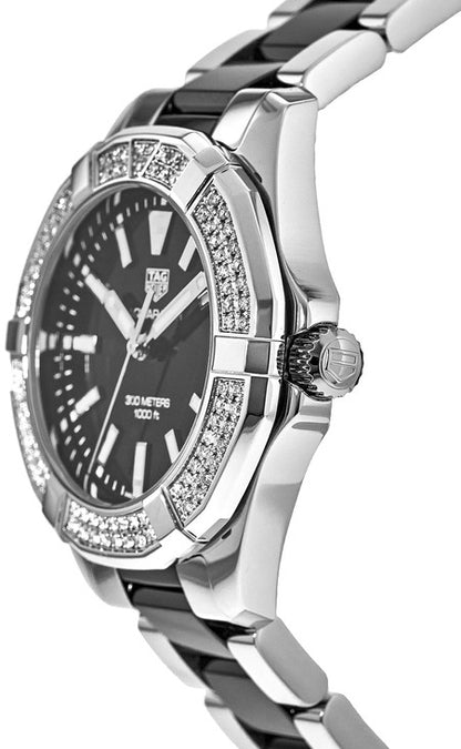 Tag Heuer Aquaracer Black Dial Diamond Ladies Watch WAY131E.BA0913