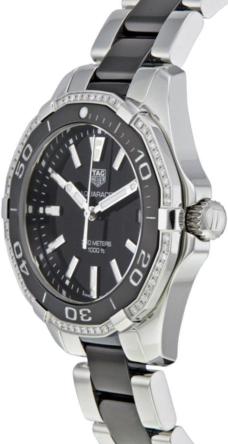 Tag Heuer Aquaracer Black Dial Diamond Ladies Sport Watch WAY131G.BA0913