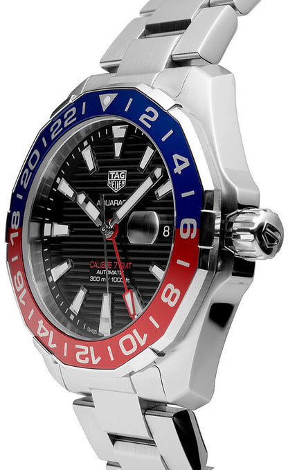 Tag Heuer Aquaracer Calibre 7 GMT New Men's Pepsi Watch WAY201F.BA0927