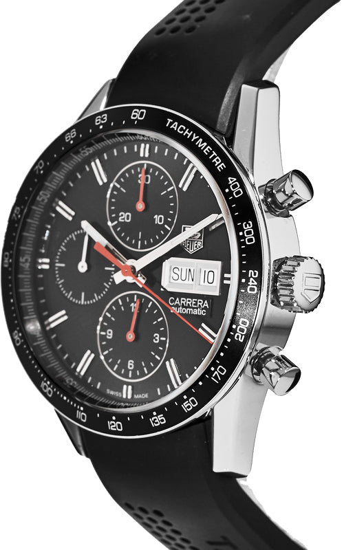 Tag Heuer Carrera Black Dial Steel Men's Watch CV201AH.FT6014