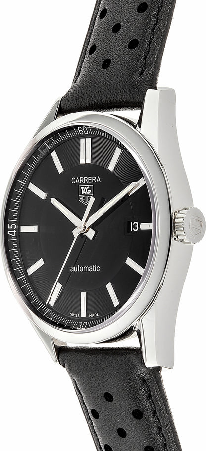 Tag Heuer Carrera Black Dial Steel Men's Watch WV211B.FC6182