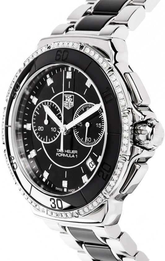 Tag Heuer Formula 1 Black Dial Diamond Women's Watch CAH1212.BA0862