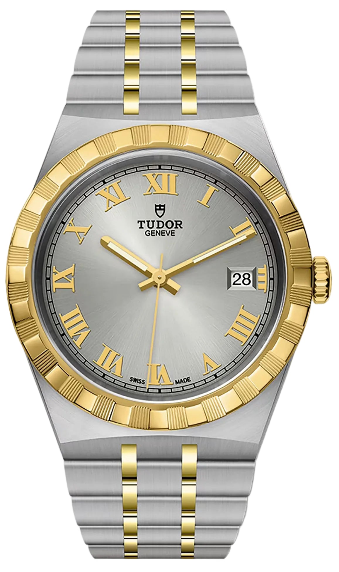 Tudor Royal Silver Sunray Dial Two-Tone Men's Watch M28503-0001