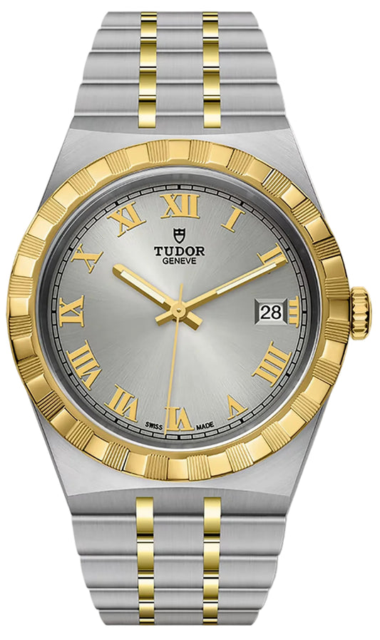 Tudor Royal Silver Sunray Dial Two-Tone Men's Watch M28503-0001