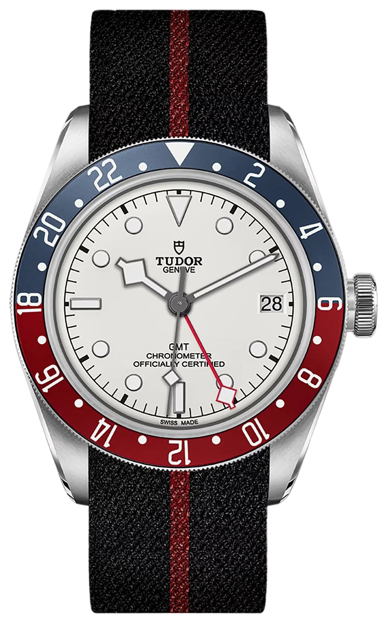 Tudor Black Bay GMT White Dial Fabric Strap Men's Watch M79830RB-0012