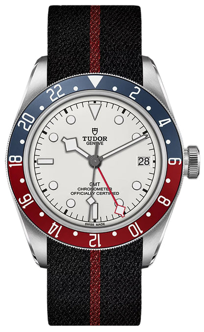 Tudor Black Bay GMT White Dial Fabric Strap Men's Watch M79830RB-0012