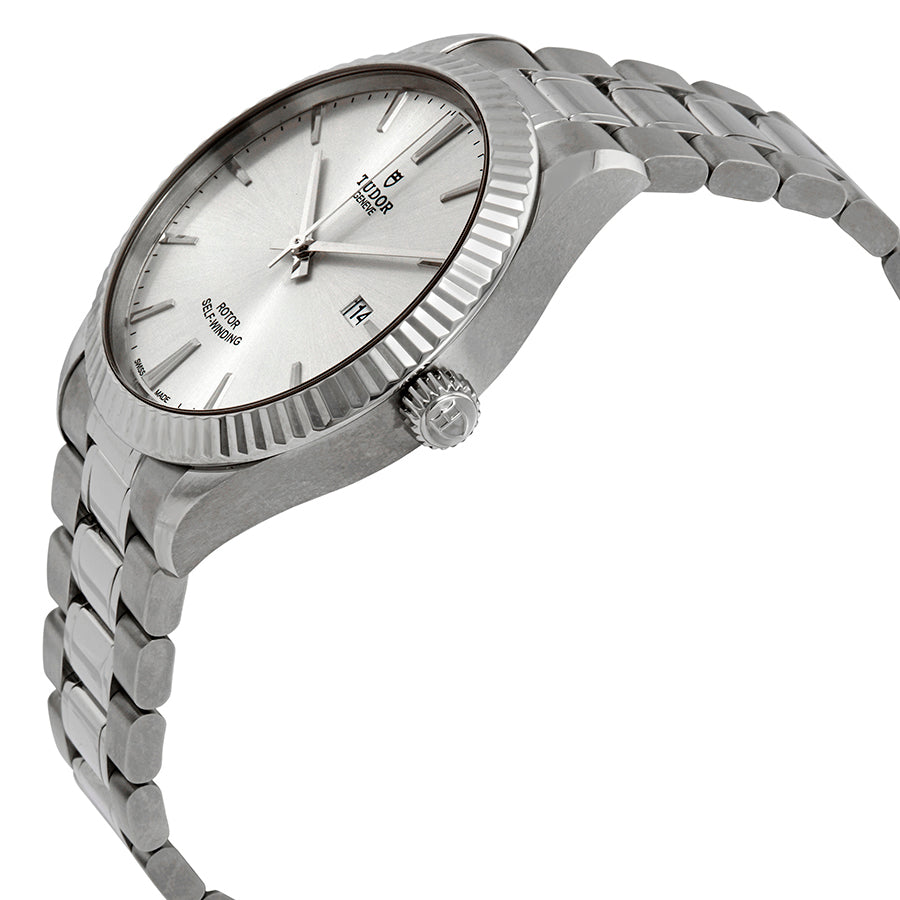 Tudor Style Silver Sunray Dial Stainless Steel Men's Watch M12710-0001