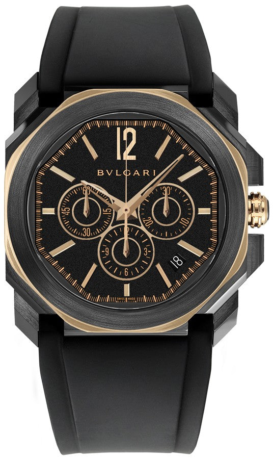 Bvlgari Octo Velocissimo Automatic 41mm Black Steel Men's Watch 103075