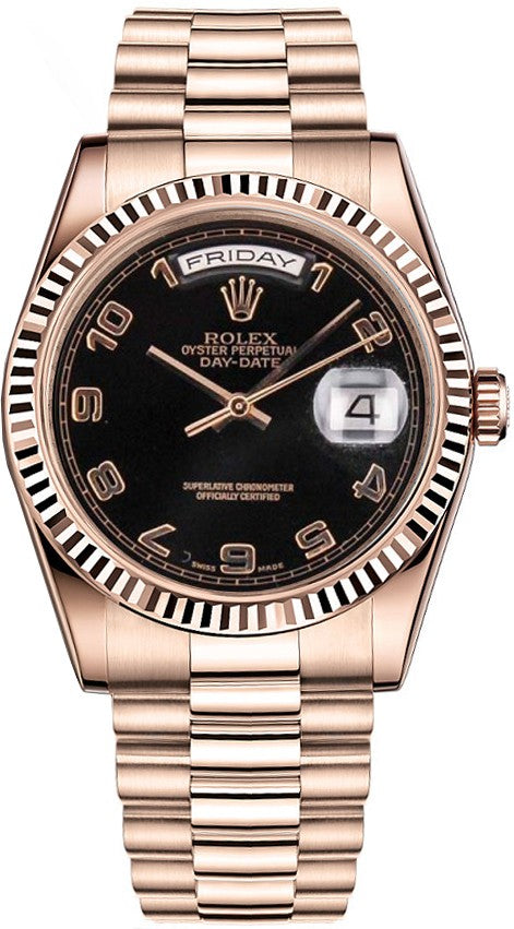 Rolex Day-Date 36 Fluted Bezel Gold Watch 118235-0018