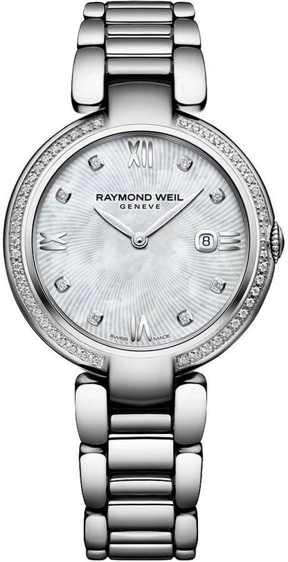 Raymond Weil Shine Stainless Steel Diamond Bezel Women's Watch 1600-STS-00995