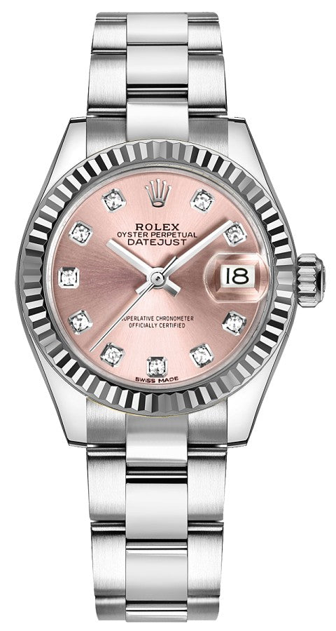 Rolex Lady-Datejust 28 Pink Diamond Women's Watch 279174-0004