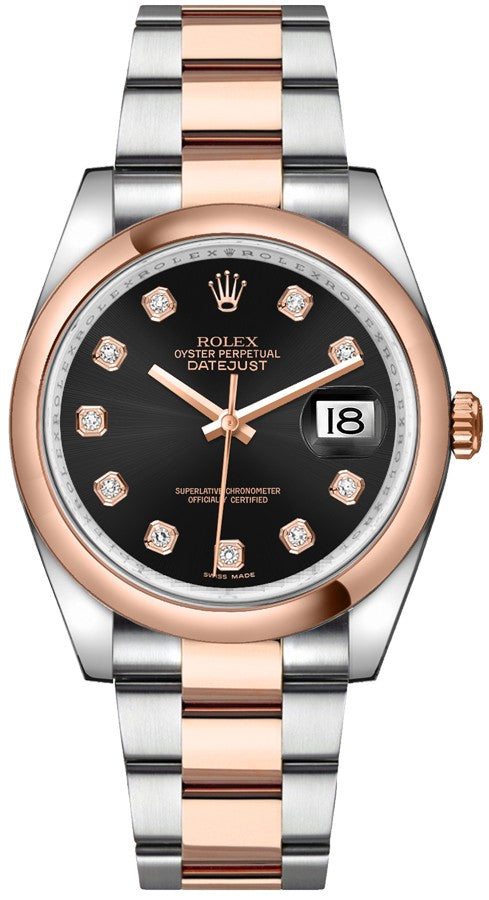 Rolex Datejust 36 Black Diamond Dial Watch 116201-0083