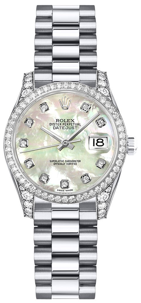 Rolex Lady-Datejust 26 Mother of Pearl Diamond Women's Watch 179159